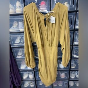 ‼️ SOLD ‼️ NWT Free People THE ONLY ONE bronze mini dress - size medium (M)